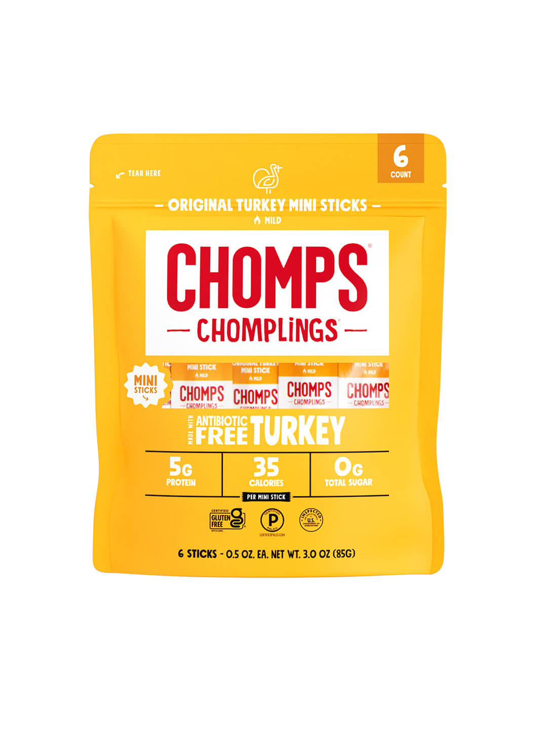 6 ct. Original Turkey Chomplings - Active Lite Box