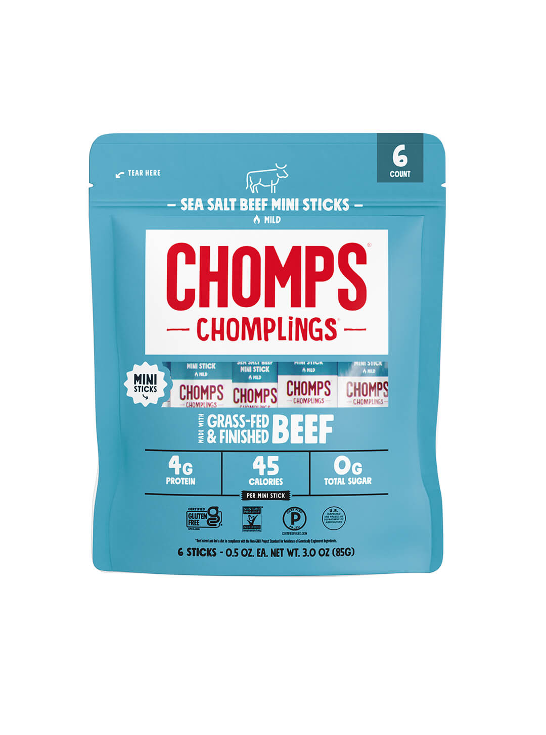 6 ct. Sea Salt Beef Chomplings - Clean Beef Pick